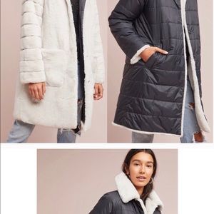 Anthropologie sanctuary reversible faux fur coat